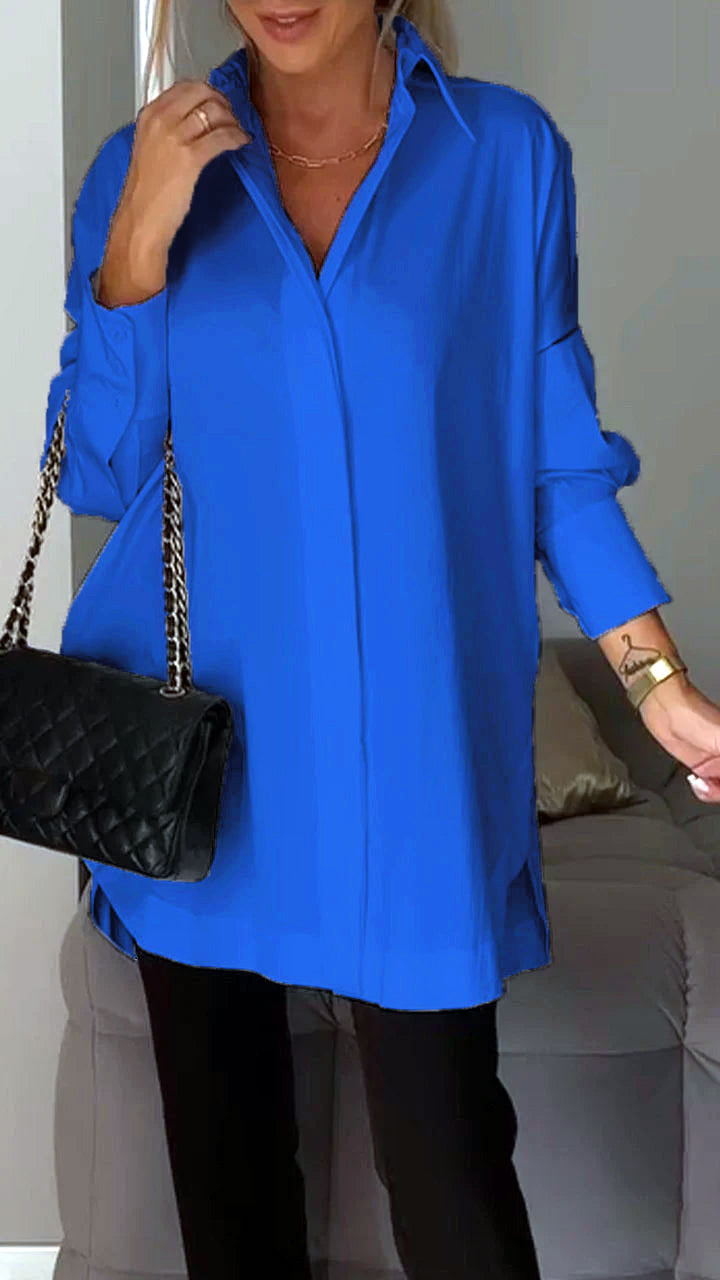 🎁Limited time 40% OFF⏳Lapel Slit Shirt
