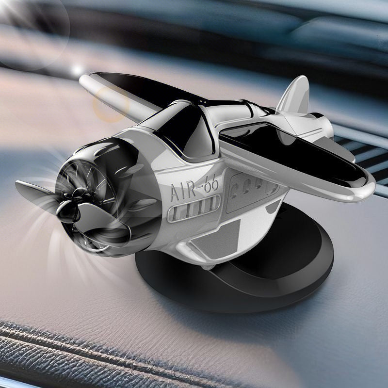 š„Solar powered airplane shaped car ornaments
