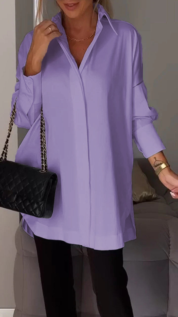 🎁Limited time 40% OFF⏳Lapel Slit Shirt