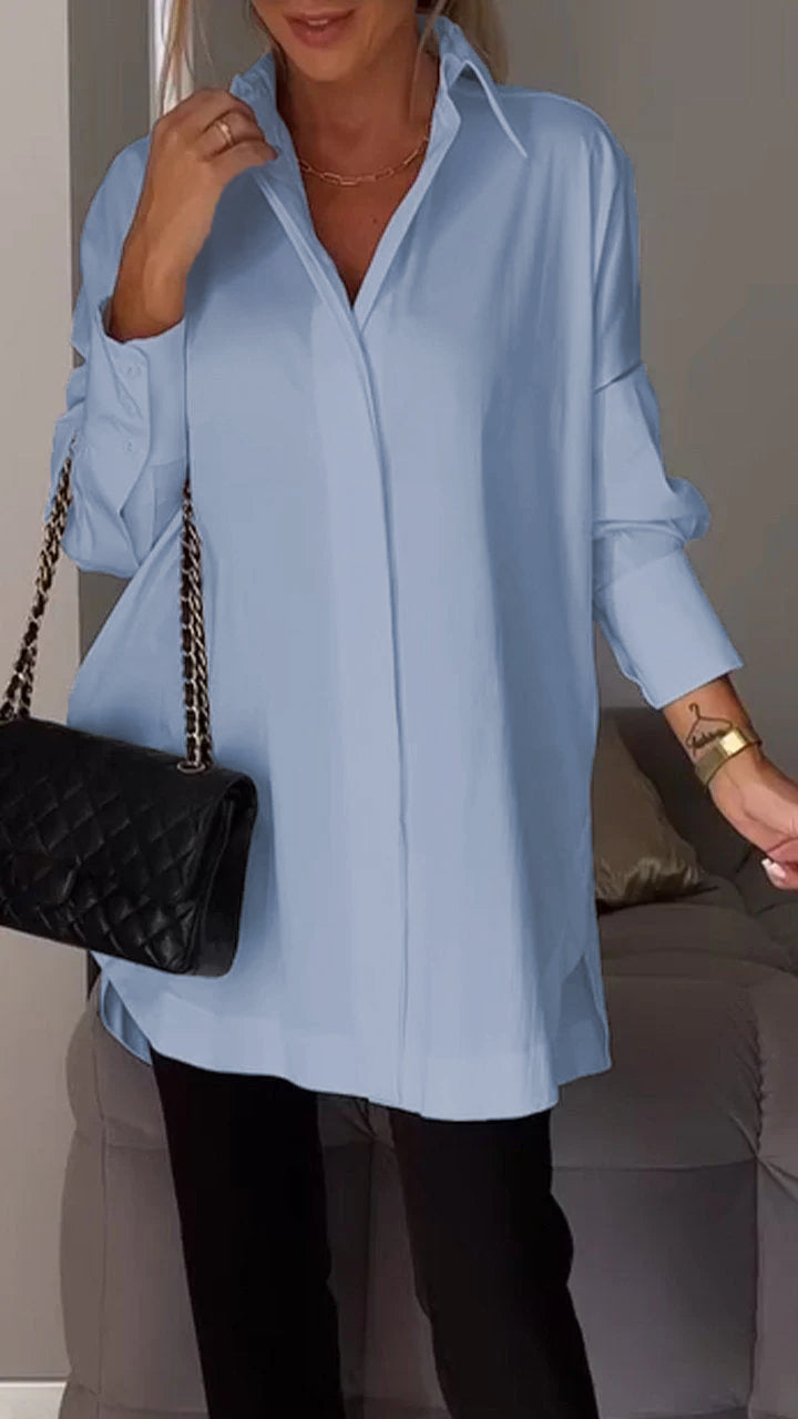 🎁Limited time 40% OFF⏳Lapel Slit Shirt