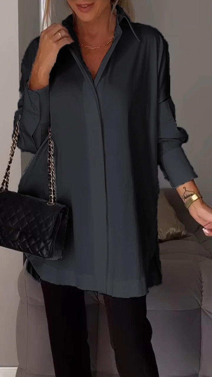 🎁Limited time 40% OFF⏳Lapel Slit Shirt