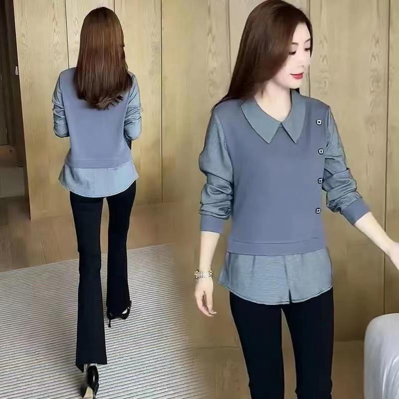 🎁Limited time 40% OFF⏳Women's Chic Faux 2-Piece Shirt