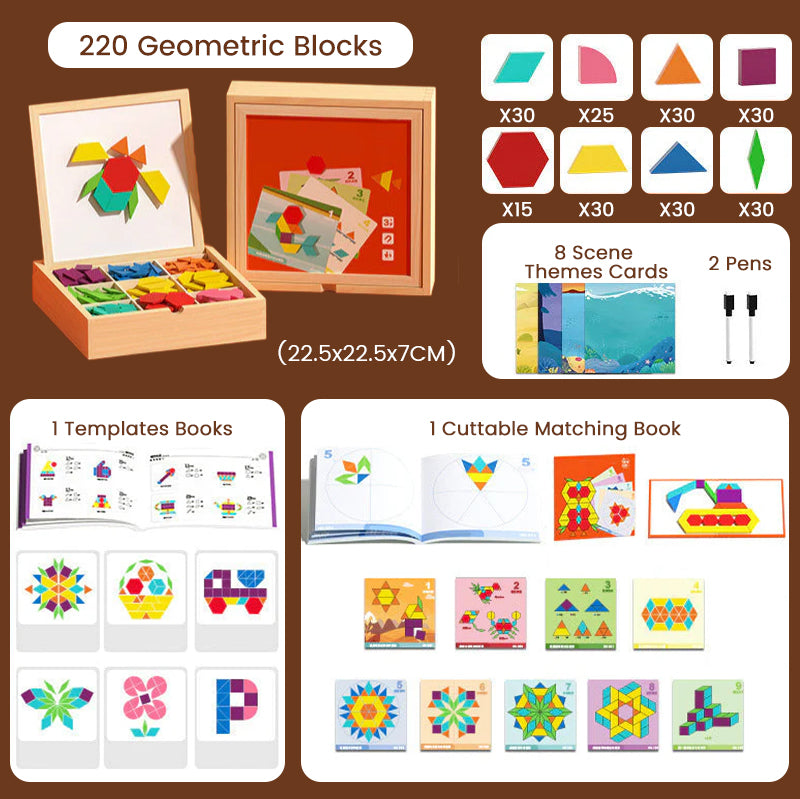 🔥Wooden Magnetic Pattern Block Puzzle Set🧩