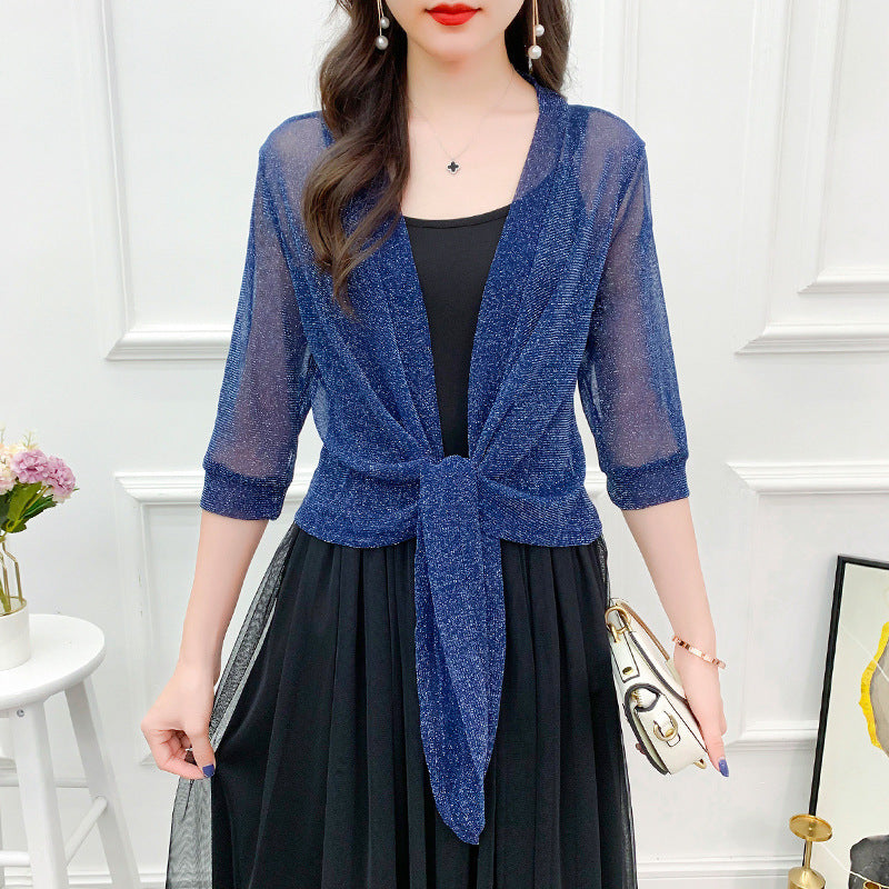 🎁New Year Sale 49% OFF⏳2024 New Pearl Ice Silk Sunscreen Thin Shawl Versatile