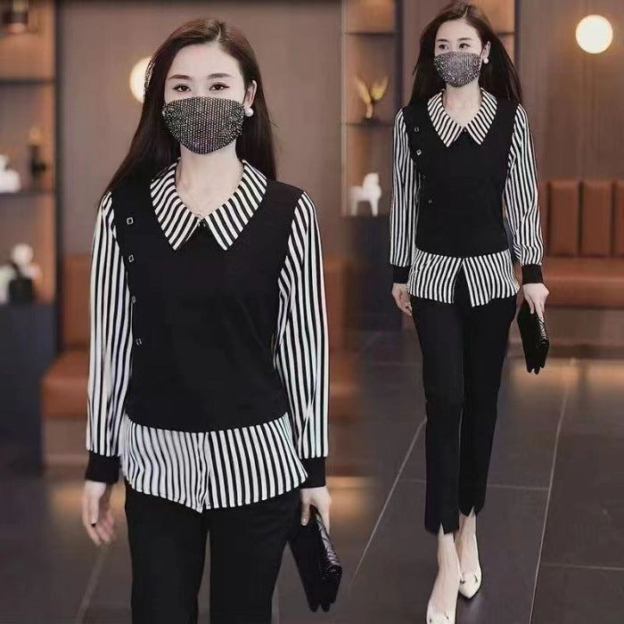 🎁Limited time 40% OFF⏳Women's Chic Faux 2-Piece Shirt
