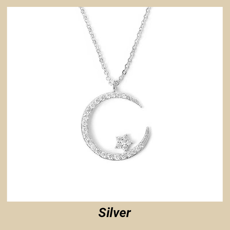 🌙Bright Night: Moon Star Necklace✨