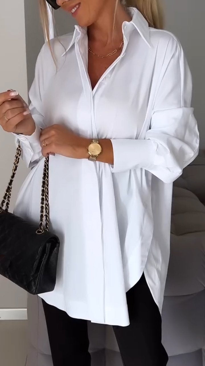 🎁Limited time 40% OFF⏳Lapel Slit Shirt