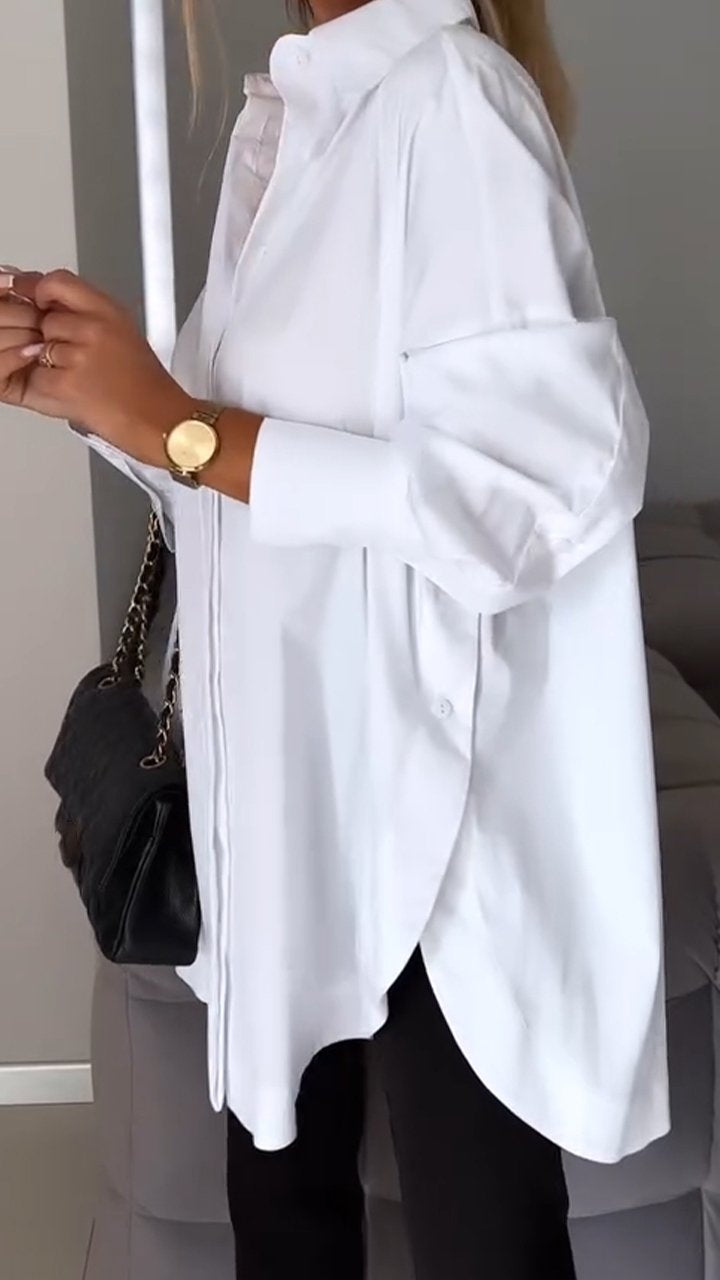 🎁Limited time 40% OFF⏳Lapel Slit Shirt