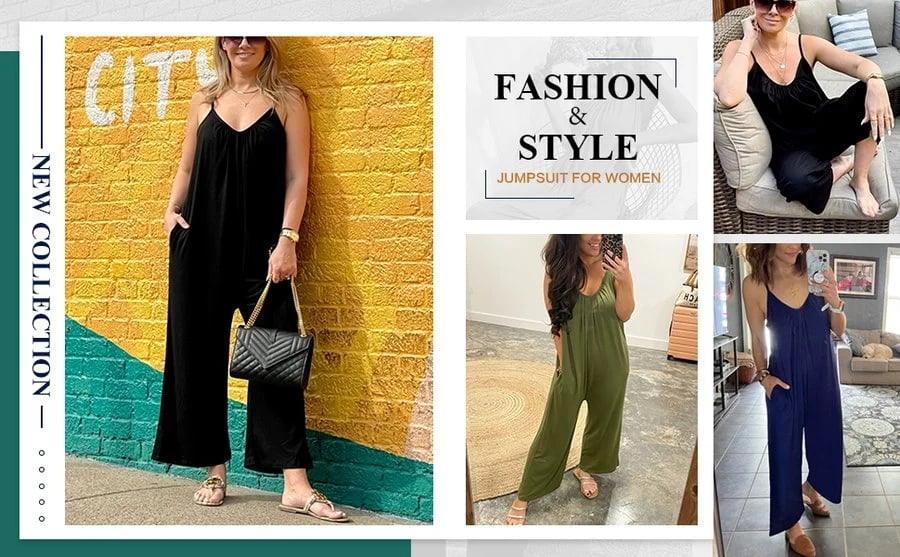 🎁Hot Sale 49% OFF⏳Loose Sleeveless Strap Stretchy Jumpsuit
