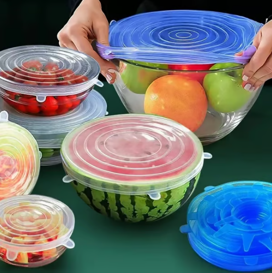 🎁🔥Last day sale 50% OFF🔥 Adpartner Silicone Lids for Food Storage (6-Pack)