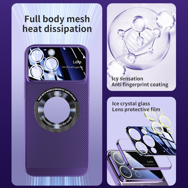 🎁Hot Sale 40% OFF⏳Electroplating Heat Dissipation Magnetic Large Window Phone Case