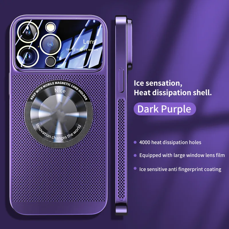 🎁Hot Sale 40% OFF⏳Electroplating Heat Dissipation Magnetic Large Window Phone Case