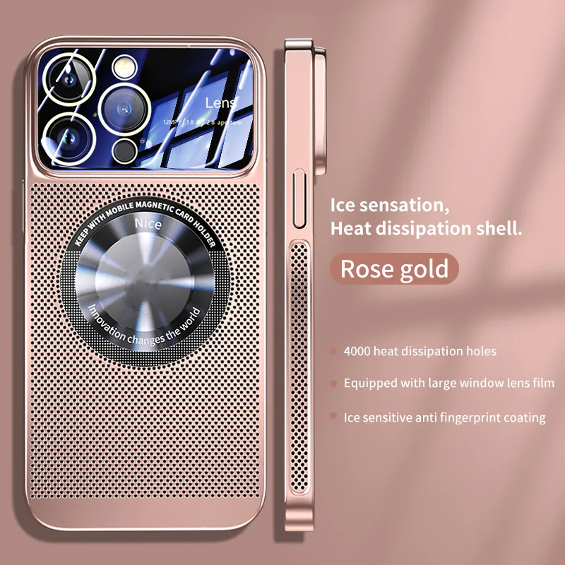🎁Hot Sale 40% OFF⏳Electroplating Heat Dissipation Magnetic Large Window Phone Case