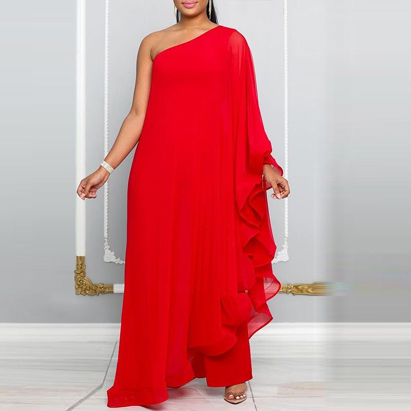🎁Limited time 40% OFF⏳Elegant One-Shoulder Spliced Jumpsuit