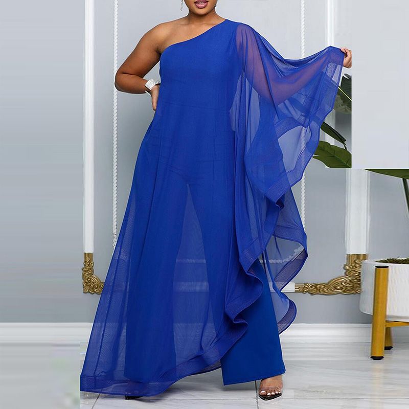 🎁Limited time 40% OFF⏳Elegant One-Shoulder Spliced Jumpsuit