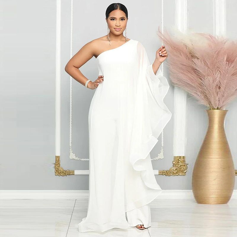 🎁Limited time 40% OFF⏳Elegant One-Shoulder Spliced Jumpsuit