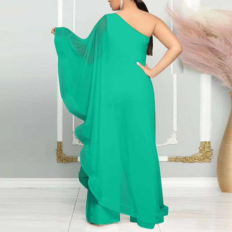 🎁Limited time 40% OFF⏳Elegant One-Shoulder Spliced Jumpsuit