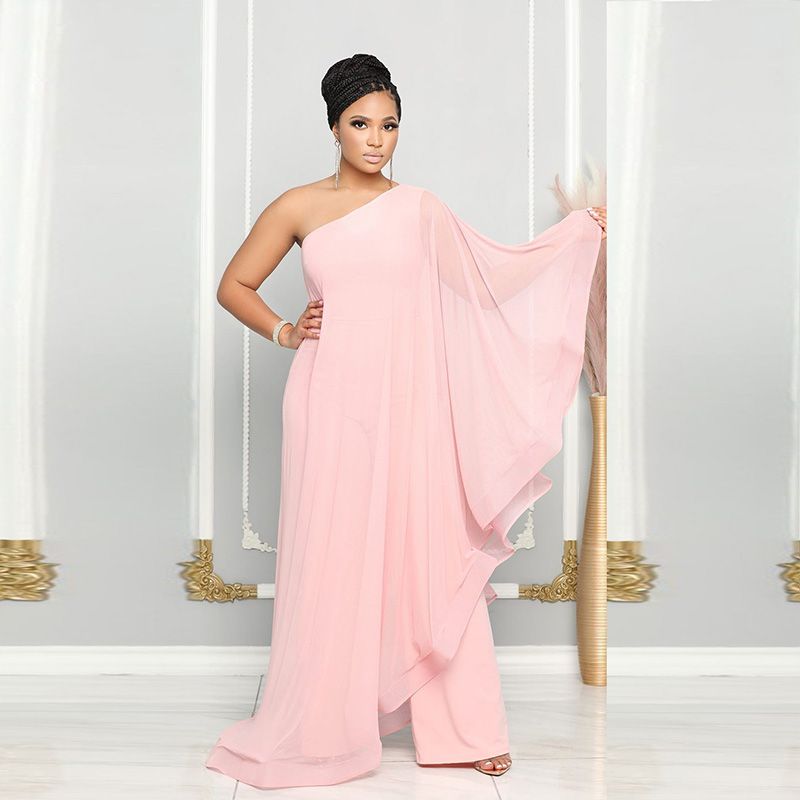 🎁Limited time 40% OFF⏳Elegant One-Shoulder Spliced Jumpsuit