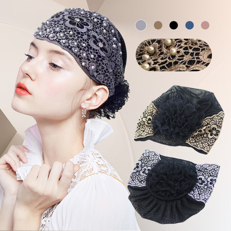 🎁Limited time 40% OFF⏳Ladies Floral Lace Headscarf