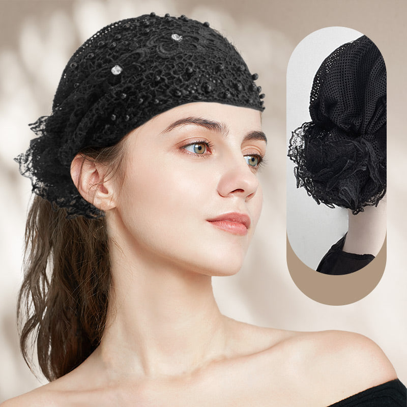 🎁Limited time 40% OFF⏳Ladies Floral Lace Headscarf