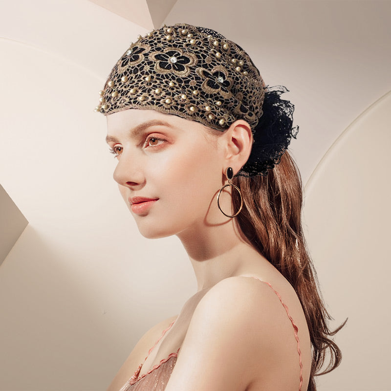 🎁Limited time 40% OFF⏳Ladies Floral Lace Headscarf