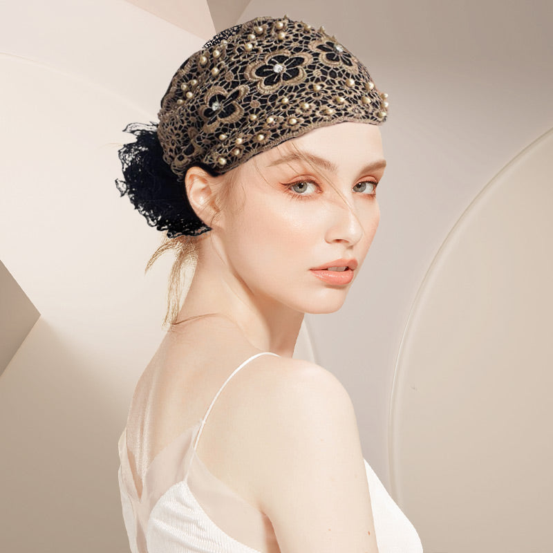 🎁Limited time 40% OFF⏳Ladies Floral Lace Headscarf
