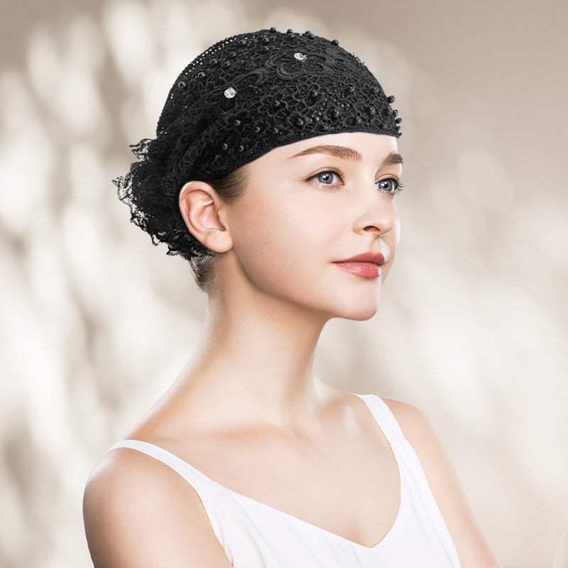 🎁Limited time 40% OFF⏳Ladies Floral Lace Headscarf