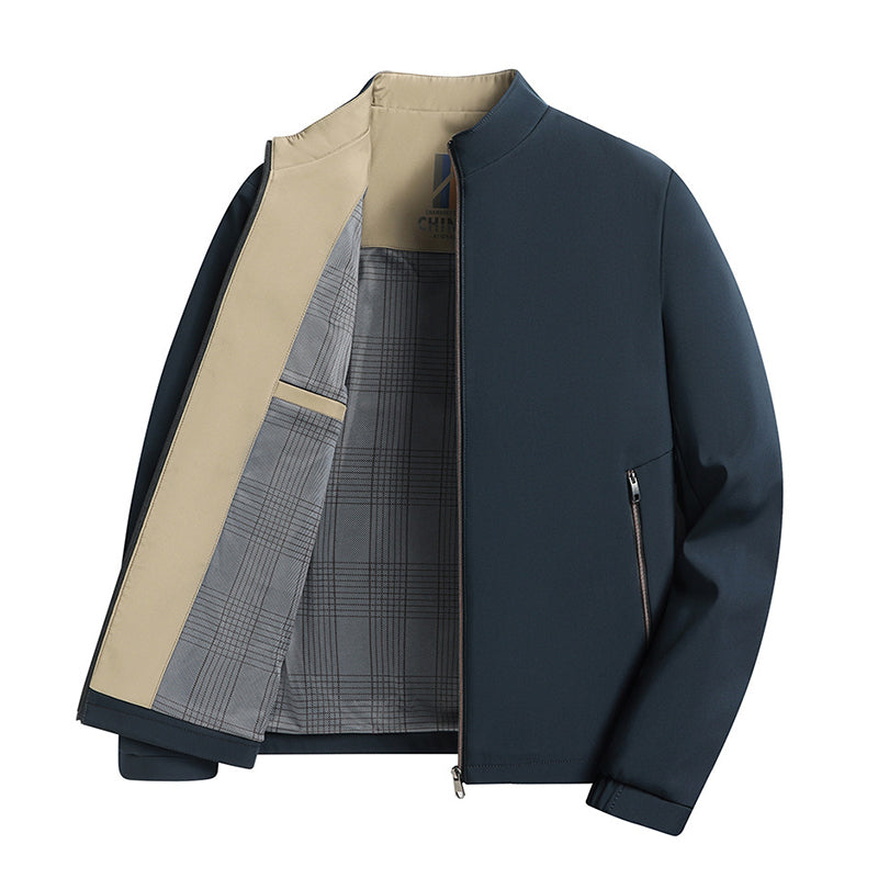 Men's Standing Collar Zipper Casual Jacket(50% OFF)