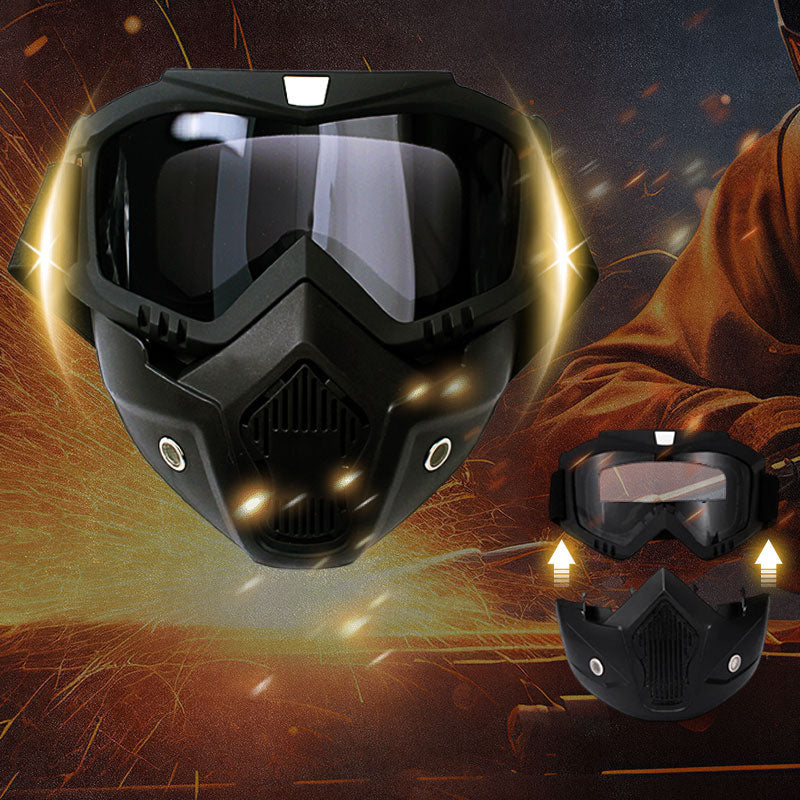 🔥HD Anti-fog Detachable Full Face Goggles(Anti-Glare, Anti-Ultraviolet Radiation, Anti-Dust)