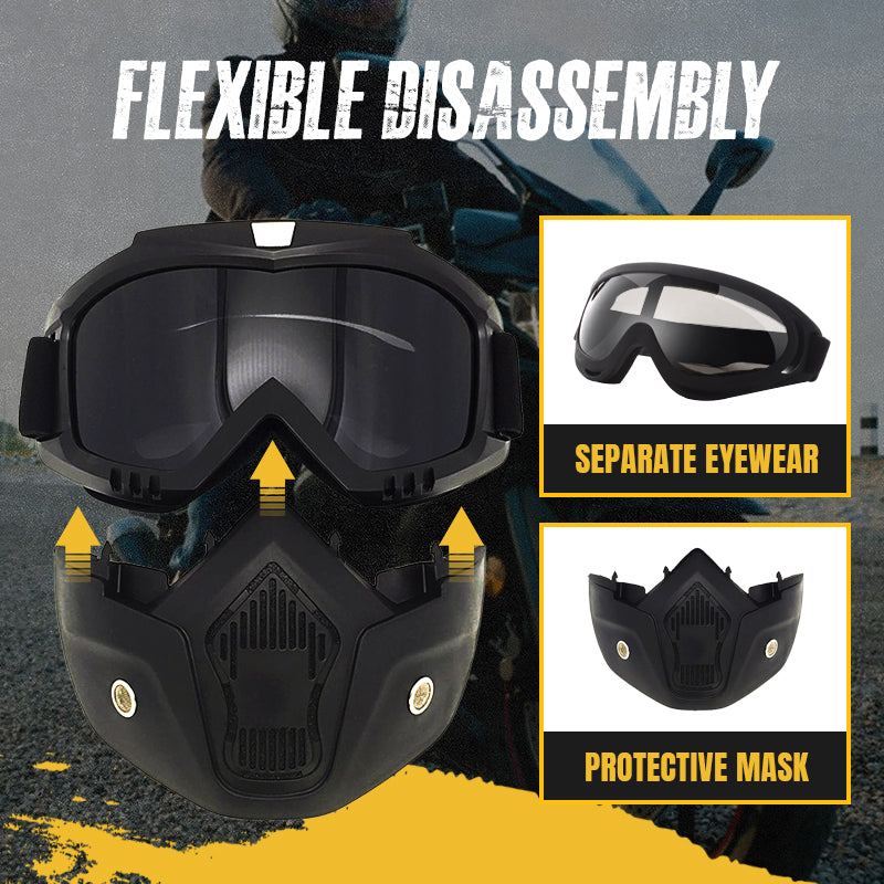 🔥HD Anti-fog Detachable Full Face Goggles(Anti-Glare, Anti-Ultraviolet Radiation, Anti-Dust)
