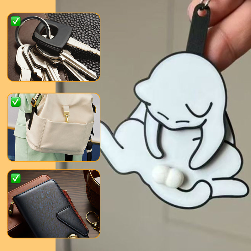 Cute Rotating Cat Keychain with Pull-Out