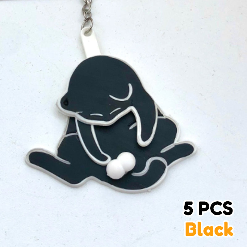 Cute Rotating Cat Keychain with Pull-Out