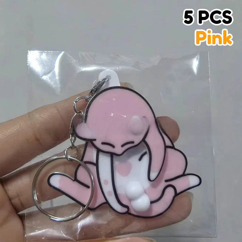 Cute Rotating Cat Keychain with Pull-Out