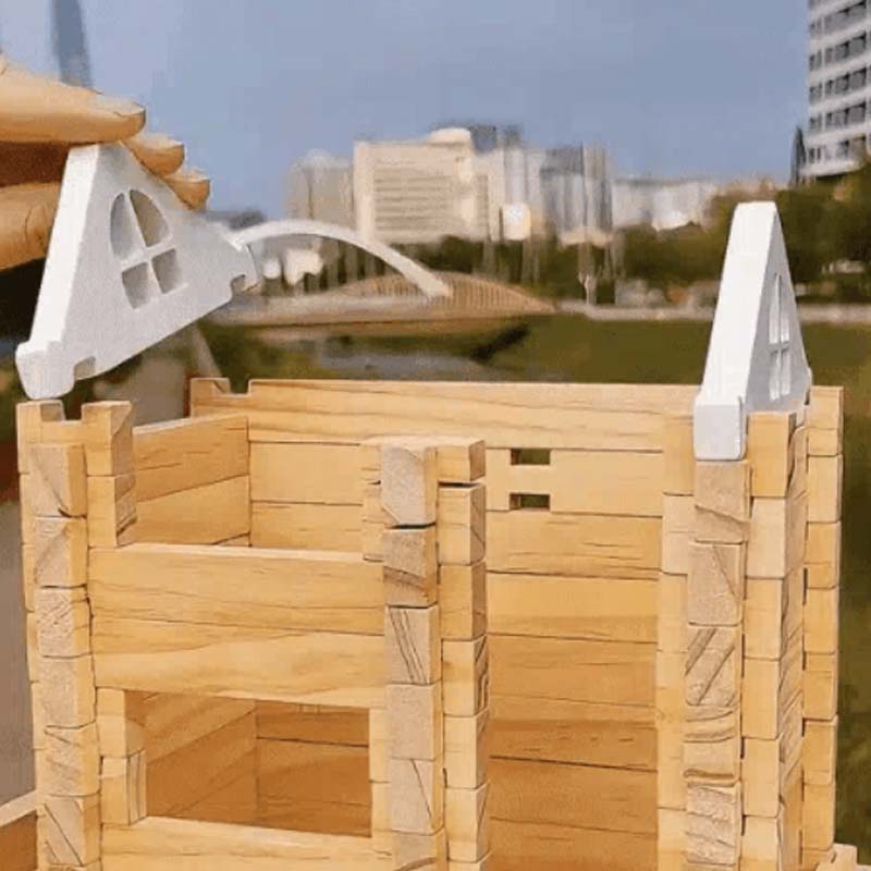 🧩 Educational Wooden Building Blocks - 108 PCS with Storage Bag for Creative STEM Learning & Fine Motor Skills 🏗️🎒