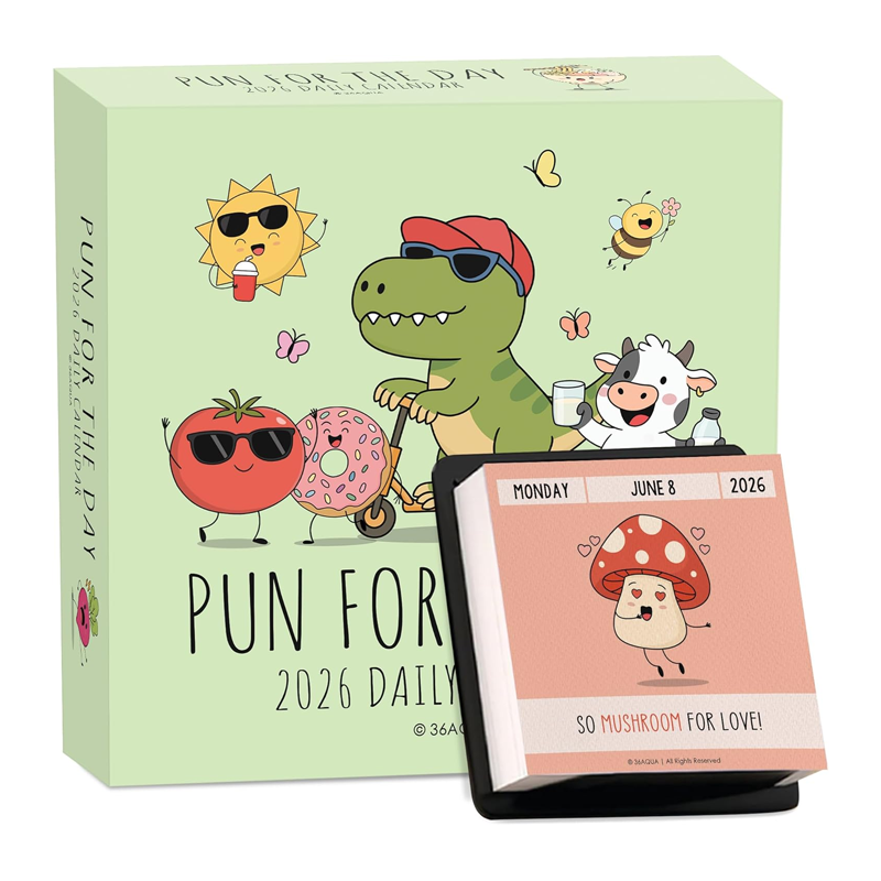 📅Funny Pun 2026 Desk Calendar