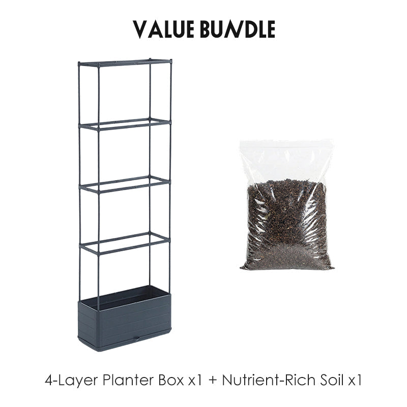 📢📢50% OFF !! ⏰Rectangular Planter Box with Integrated Trellis