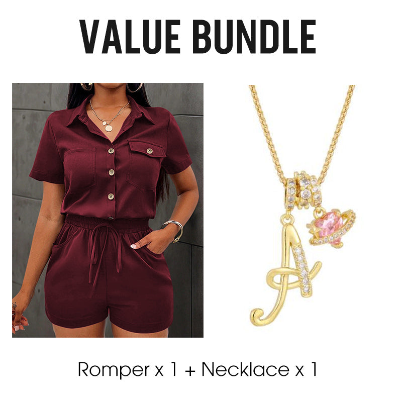 ✨ Effortlessly Stylish Utility Romper – Comfort Meets Chic! ✨