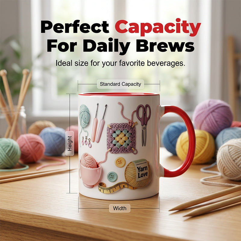 🔥Limited Time Promotion 50% OFF🔥Yarn Love Mug, Gift For Crafters And Creative Souls