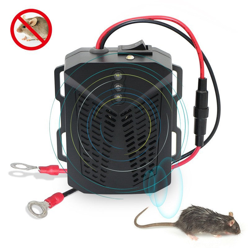 Ultrasonic Car Rodent Repeller with LED Strobe Lights