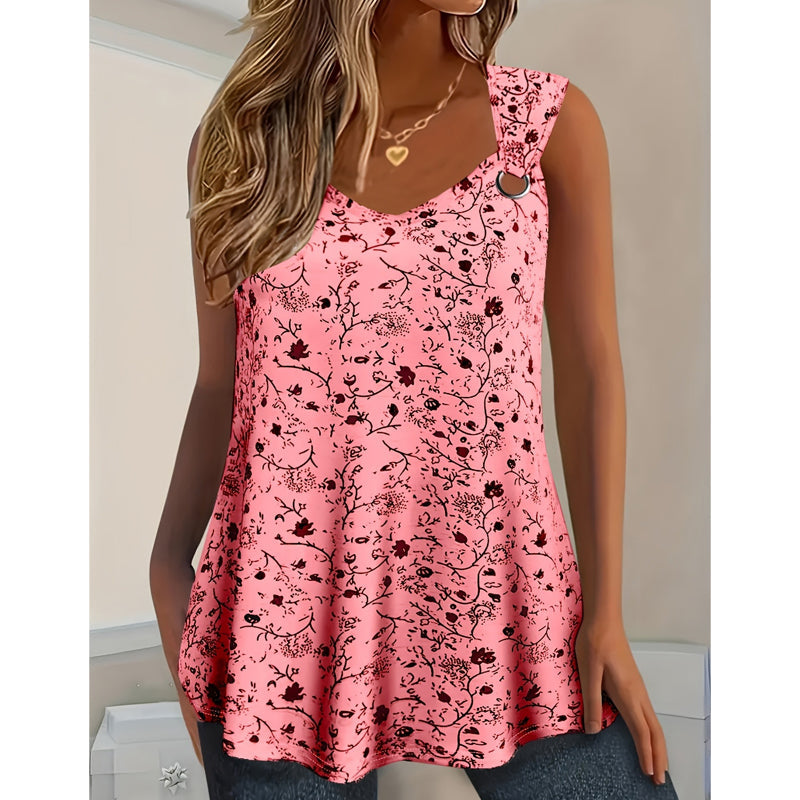 ๐ธ Women's Summer Floral Print Tank Top โ Soft, breathable & sleeveless โ perfect for hot days, beach trips or casual layering โ๏ธ