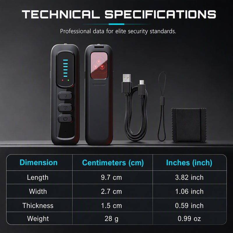 ๐๐ก๏ธ T19 Hidden Camera Detector โ 6-in-1, RF, GPS, Bug Finder โ Privacy Shield! ๐ช