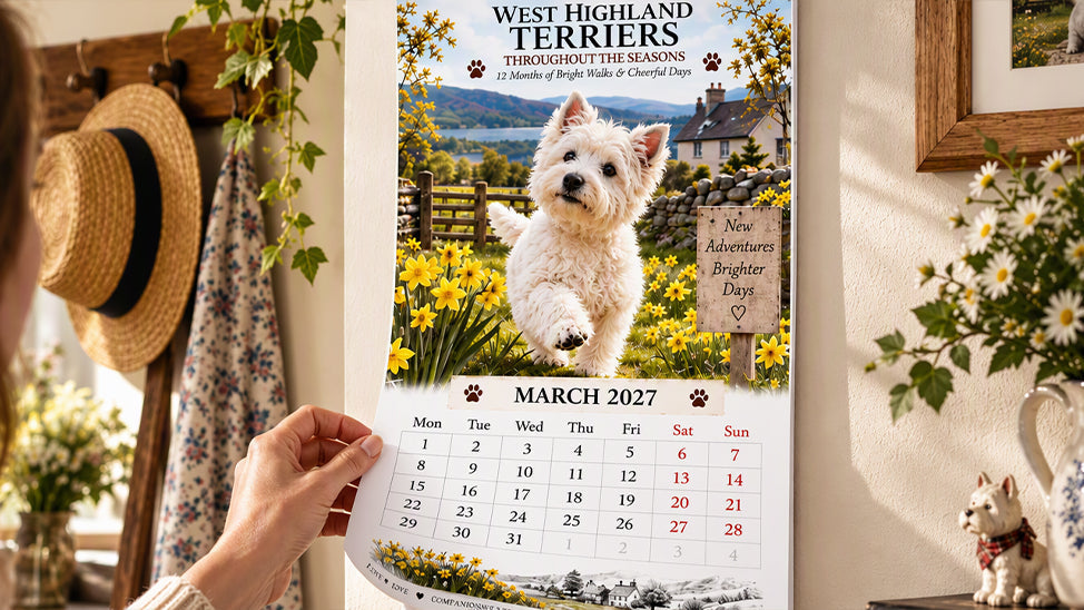 🐾 West Highland Terrier Wall Calendar