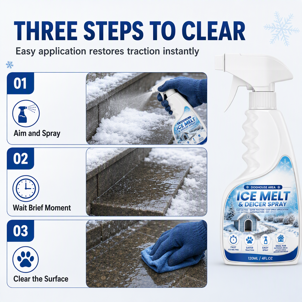 🥳2026 HOT SALE🥳💞50K+ SOLD! ❄️🐾 50% OFF! Outdoor De-Icing & Snow Melting Spray – pet-safe, dissolves frost on contact. Clear steps, walkways & patios fast! 🛡️✅