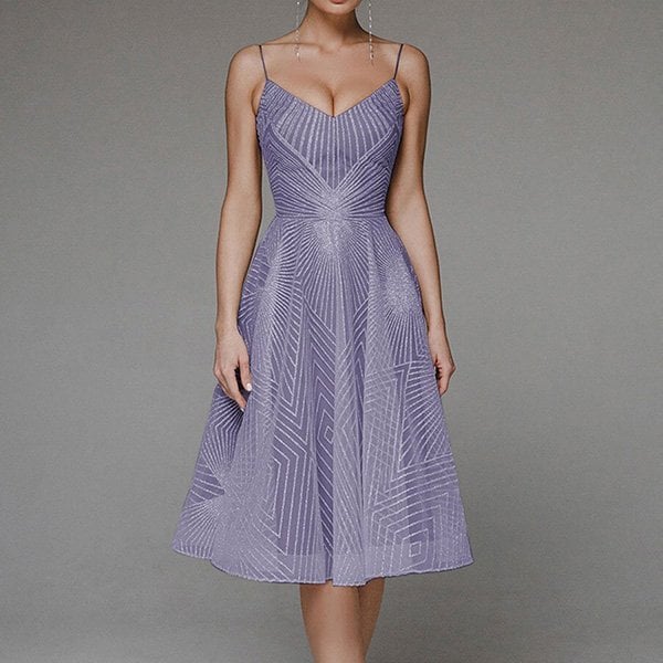 🎁Hot Sale 49% OFF⏳Fashion V-neck Sling A-line dress