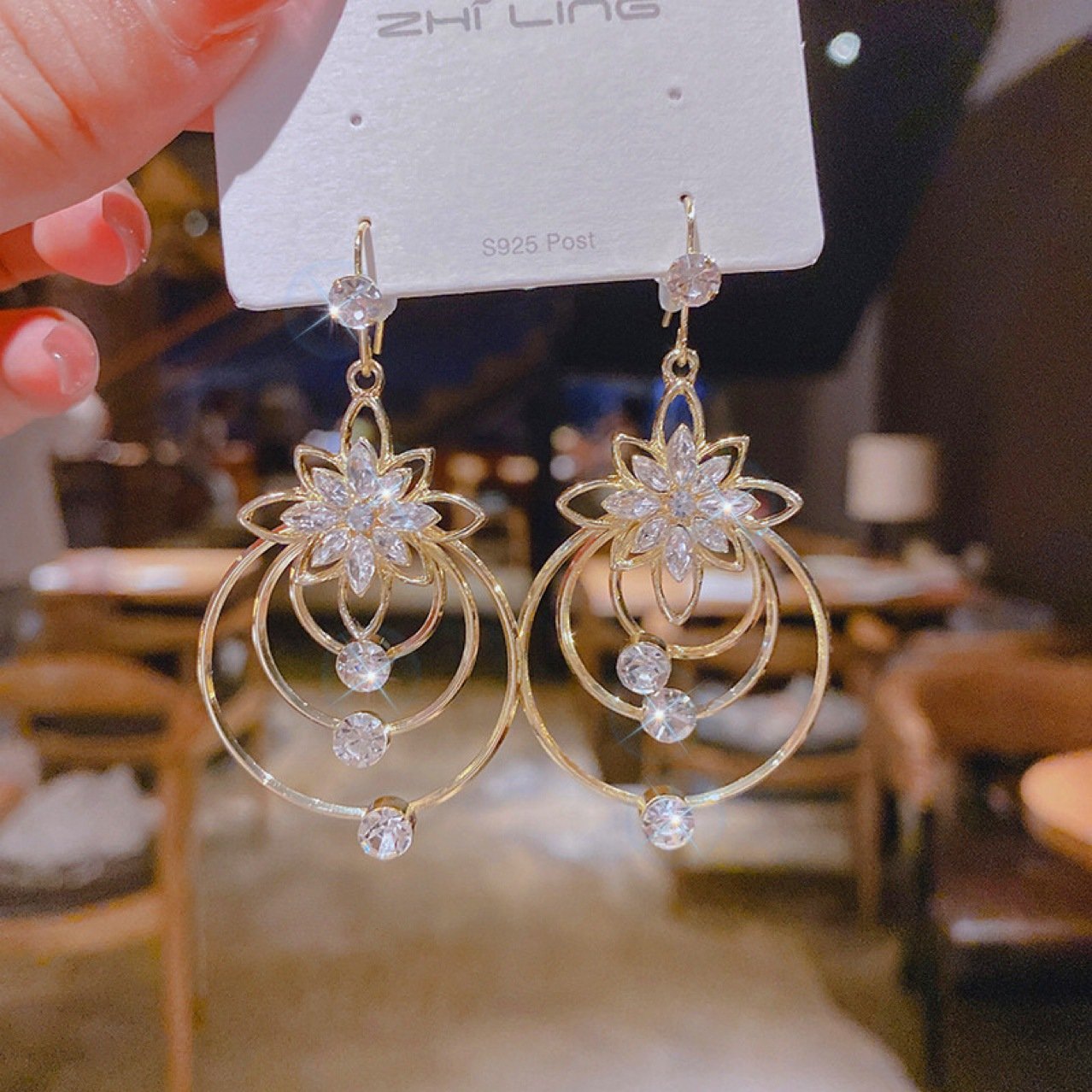 🎁New Year Sale 49% OFF⏳Geometric Multi-Layered Round Flower Earrings