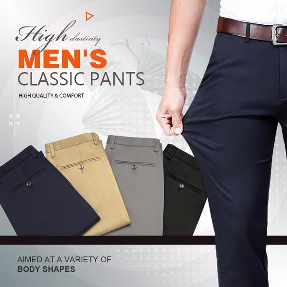 🎁Clearance Sale 49% OFF⏳High Stretch Men's Classic Pants - newbeew