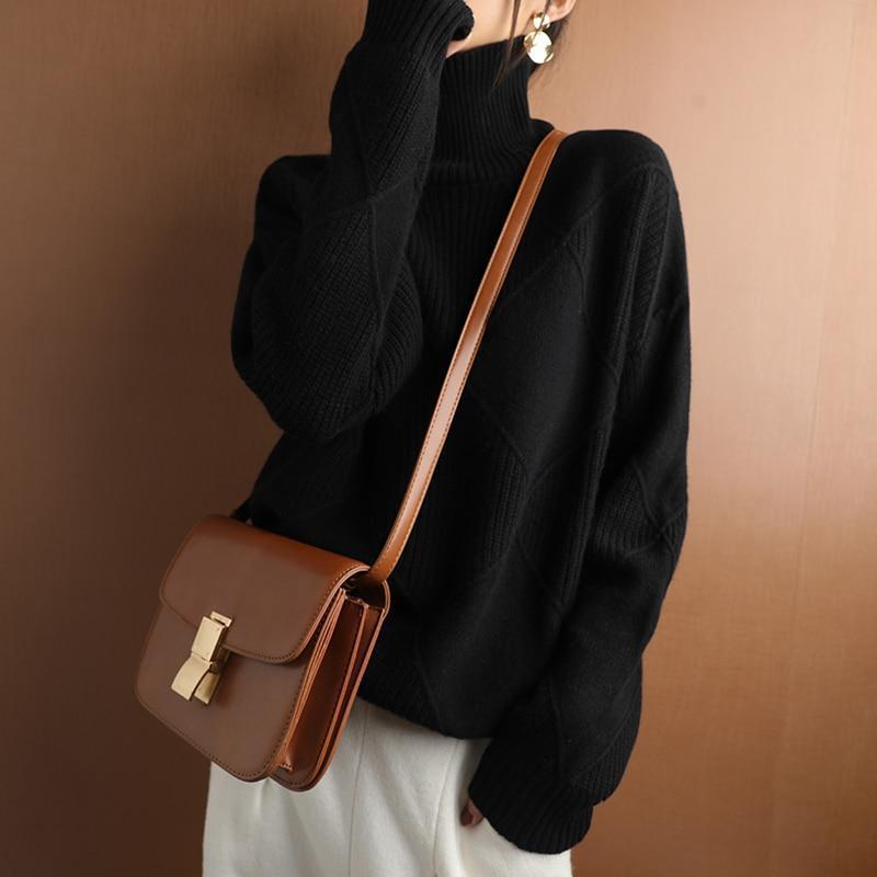 🎁New Year Sale 49% OFF⏳Loose Cashmere Turtleneck Sweater Cardigan