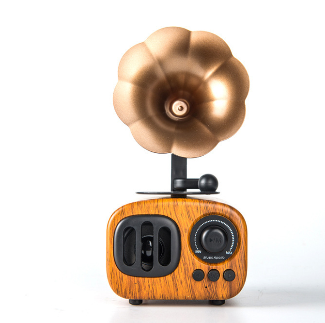 🎁Hot Sale 49% OFF⏳Vintage Wooden Gramophone Bluetooth Speaker