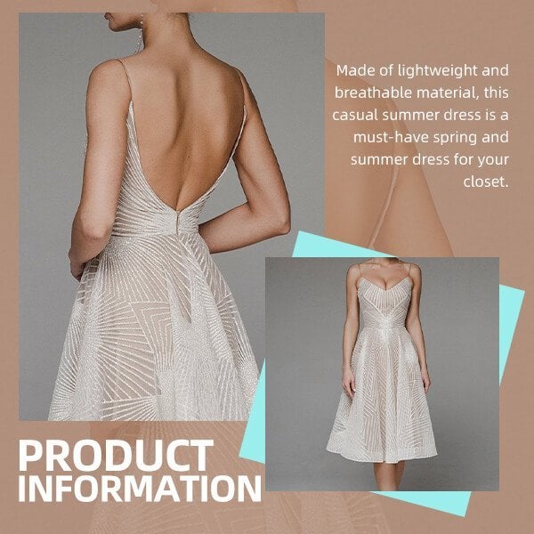 🎁Hot Sale 49% OFF⏳Fashion V-neck Sling A-line dress