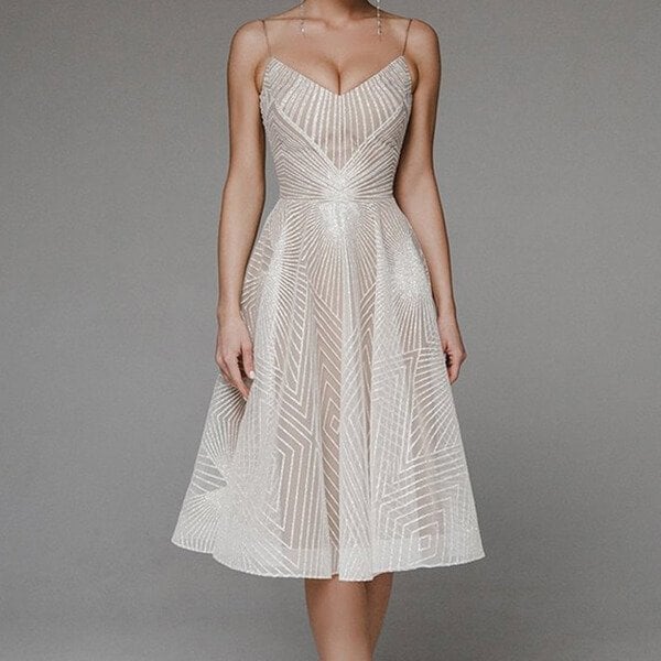 🎁Hot Sale 49% OFF⏳Fashion V-neck Sling A-line dress